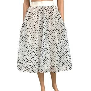 A New Day large tulle midi A line skirt velvet heart SK2 3391